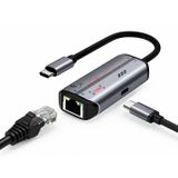 Coverzone USB-C 2.5G+PD Ethernet Adaptörü 2500Mbps Gigabit Ağ Bağlantı Dönüştürücü PD Destekli USB-C Ethernet Converter Kablolu İnternet Adaptörü Laptop ve PC Uyumlu | ZR1280