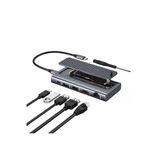 Coverzone USB-C Docking Station M.2 NVMe Kutulu 4K HDMI Ethernet 10Gbps USB 90W PD Destekli ZR1145