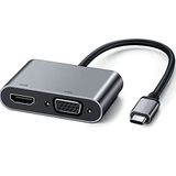 Coverzone USB-C To HDMI ( Ultra 4K 10.2 Gbps ) Macbook ile uyumlu VGA Dönüştürücü Adaptörü Type C den VGA HDMI Tak Çalıştır Video Yanstıcı Çevirici Adaptör ( Gri )