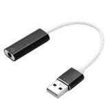 Coverzone USB den Mikrofonlu Kulaklık Çevirici (USB To 3.5 mm Jack) Playstation Uyumlu Bilgisayar Ses Kartı Kablosu 3.5 mm Jack (Dişi) Girişli Ses Adaptörü 7.1 Dönüştürücü PS3 PS4 PS5 Uyumlu (Beyaz)