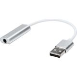 Coverzone USB den Mikrofonlu Kulaklık Çevirici (USB To 3.5 mm Jack) PlayStation Uyumlu Bilgisayar Ses Kartı Kablosu 3.5 mm Jack (Dişi) Girişli Ses Adaptörü 7.1 Dönüştürücü PS3 PS4 PS5 Uyumlu