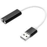 Coverzone Usb Den Mikrofonlu Kulaklık Çevirici (Usb To 3.5 Mm Jack) Uyumlu Bilgisayar Ses Kartı Kablosu 3.5 Mm Jack (Dişi) Girişli Ses Adaptörü 7.1 Dönüştürücü Ps3 Ps4 Ps5 Uyumlu (Beyaz)