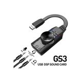 Coverzone Usb Dsp Ses Kartı Pubg Lol Sanal 7.1 Kanal Mikrofon Mute Pc/Mac Uyumlu Plug Play Gs3 Mark Iı