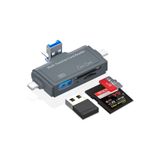 Coverzone Usb Ligtning iPhone - iPad Uyumlu ve Type-c Girişli Kart Okuyucu Lighting için Dönüştürücü ADS-368