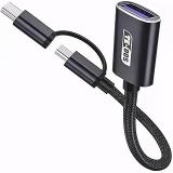 Coverzone USB OTG Adaptör USB to USB-C Micro USB Dönüştürücü Kablo Flash Bellek Klavye Mouse Gamepad Bağlantı Kablosu Telefon Tablet Uyumlu Data Aktarım Adaptörü Mini OTG Çevirici | TD-C3301