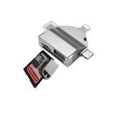 Coverzone Usb Otg Kart Okuyucu Micro USB Type-C ve Lightning Uçlu Telefon PC ve Notebook Uyumlu Mikro SD ZR591