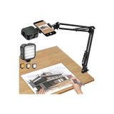 Coverzone Üstten Çekim Tripod CZ45 - 360° Döner, Katlanabilir Stand, Video & Yayın için LED Işıklı Tutucu Set