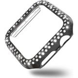 Coverzone Uyumlu Watch 5 42mm Ile Uyumlu Sert Çerçeve Diamond Kapak Watch 5 42mm Koruyucu Kılıf Siyah