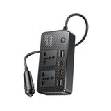Coverzone VC07 200W Araç İçi İnvertör 220V AC Güç Dönüştürücü, 2 AC Priz, 2 USB-A QC3.0, 2 USB-C PD Hızlı Şarj, 12V Çakmak Girişli, 50 cm Kablolu Car Power Inverter | Yesido VC07