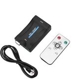 Coverzone VGA to SCART Dönüştürücü Scaler Kutusu, PC/Laptop VGA Görüntüyü SCART Girişli TV’ye Aktarma, 3.5mm Ses Girişi, 5V USB Güç Besleme, IR Kumandalı | ZR1123