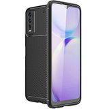 Coverzone Vivo Y20 İle Uyumlu Kılıf Karbon Delüx Tpu Silikon Siyah