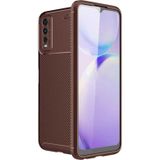 Coverzone Vivo Y20 Kılıf Karbon Delüx Tpu Silikon Kahverengi