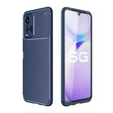 Coverzone Vivo Y21S İle Uyumlu Kılıf Karbon Delüx Tpu Silikon Lacivert