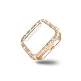 Coverzone Watch 3 44mm Ile Uyumlu Sert Çerçeve Diamond Kapak Watch 3 44mm Koruyucu Kılıf Rosegold