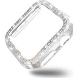 Coverzone Watch 6 38mm Ile Uyumlu Sert Çerçeve Diamond Kapak Watch 6 38 Koruyucu Kılıf Gümüş