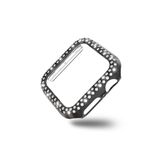 Coverzone Watch 7 45mm Ile Uyumlu Sert Çerçeve Diamond Kapak Watch 7 45mm Koruyucu Kılıf Siyah
