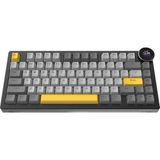 CoverZone White Peach Switch Kablosuz Manyetik Oyuncu Klavyesi 8k Hz 0.01MM Rt 0.125MS Gecikme Tft Ekran 10000MAH Rgb Bluetooth 5.0 2.4ghz Usb-C | Ajazz AK820 V2 - Black Gray Yellow