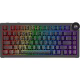 CoverZone White Peach Switch Kablosuz Manyetik Oyuncu Klavyesi 8k Hz 0.01MM Rt 0.125MS Gecikme Tft Ekran 10000MAH Rgb Bluetooth 5.0 2.4ghz Usb-C | Ajazz AK820 V2 - Black