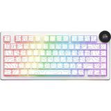 CoverZone White Peach Switch Kablosuz Manyetik Oyuncu Klavyesi 8k Hz 0.01MM Rt 0.125MS Gecikme Tft Ekran 10000MAH Rgb Bluetooth 5.0 2.4ghz Usb-C | Ajazz AK820 V2