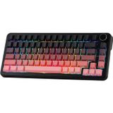 Coverzone White Switch 75% Mekanik Klavye, RGB Işıklandırma, Bluetooth & Kablolu Bağlantı, Düşük Profil Tuşlar, Alltan Yazılı, Windows ve Mac Uyumluluğu | K81 (BlackberryPink)