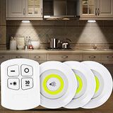 Coverzone WN-1186 İle Uyumlu Dekoratif Kablosuz Uzaktan Kumandalı Pilli Spot Led Lamba, Beyaz, 3'lü
