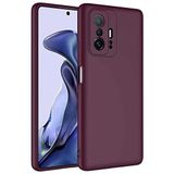 Coverzone Xiaomi 11T Pro 5G İle Uyumlu Kılıf Z-Mara Lansman Vieri Tam Koruma Arka Kapak Kamera Koruma Çıkıntılı Pürüzsüz Yüzey Mor