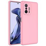 Coverzone Xiaomi 11T Pro 5G İle Uyumlu Kılıf Z-Mara Lansman Vieri Tam Koruma Arka Kapak Kamera Koruma Çıkıntılı Pürüzsüz Yüzey Pembe