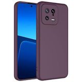Coverzone Xiaomi 13 İle Uyumlu Kılıf Z-Mara Lansman Vieri Tam Koruma Arka Kapak Kamera Koruma Çıkıntılı Pürüzsüz Yüzey Koyu Mor