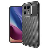 Coverzone Xiaomi 13 ile Uyumlu Silikon Kılıf TPU Negro Silikon Ultra Slim Fit Kılıf Xiaomi Mi 13 İle Uyumlu Karbon Delux Kılıf Siyah