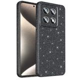 Coverzone Xiaomi 14T ile uyumlu Z-Jelly Kılıf Kamera Korumalı Simli Işıltılı Renkli Parlak Silikon Kapak - Siyah