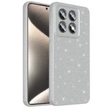 Coverzone Xiaomi 14T Pro ile uyumlu Z-Jelly Kılıf Kamera Korumalı Simli Işıltılı Renkli Parlak Silikon Kapak - Silver