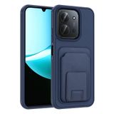 Coverzone Xiaomi 15C ile Uyumlu Kılıf Z-Bikart Kart Bölmeli Standlı Kilif, Deri Dokulu Yüzey, Darbe Emici Kenar Koruma, Arka Kapak Tasarımı Xiaomi 15C kilif Lacivert