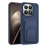 Coverzone Xiaomi 15T ile Uyumlu Kılıf Z-Bikart Kart Bölmeli Standlı Kilif, Deri Dokulu Yüzey, Darbe Emici Kenar Koruma, Arka Kapak Tasarımı Xiaomi 15T kilif Lacivert