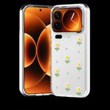 Coverzone Xiaomi 17 Pro ile uyumlu Kılıf Airbag Köşeli 2mm Kamera Çıkıntı Korumalı Simli Şeffaf Baskılı Z-Kutup Kapak Mi 17 Pro Kılıf Papatya