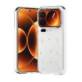 Coverzone Xiaomi 17 Pro Max ile uyumlu Kılıf Airbag Köşeli 2mm Kamera Çıkıntı Korumalı Simli Şeffaf Baskılı Z-Kutup Kapak Mi 17 Pro Max Kılıf Lale