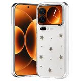 Coverzone Xiaomi 17 Pro Max ile uyumlu Kılıf Airbag Köşeli 2mm Kamera Çıkıntı Korumalı Simli Şeffaf Baskılı Z-Kutup Kapak Yıldız
