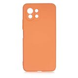 Coverzone Xiaomi Mi 11 Lite İle Uyumlu Kılıf Z-Mara Lansman Vieri Tam Koruma Arka Kapak Kamera Koruma Çıkıntılı Pürüzsüz Yüzey Turuncu