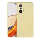 Coverzone Xiaomi Mi 11T Pro 5G ile uyumlu Kılıf ​​Soft ve pürüzsüz dış yüzey Silikon Kılıf, Ultra ince yapılı Xiaomi Mi 11T Pro 5G uyumlu Kılıf Esnek silikon Premier Arka Kapak Gold