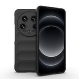 Coverzone Xiaomi Mi 14 Ultra İle Uyumlu Kılıf TPU Oyuklu Arka Yüzey Z-Etnik Esnek Silikon Kapak Mi 13 Ultra için O-tto Prime Silikon Kılıf Siyah