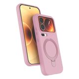 Coverzone Xiaomi Mi 17 Pro Max ile Uyumlu Z-Samara Standlı Kılıf Açık Pembe | Z-Samara kılıf; MagSafe ile uyumlu, kablosuz şarj destekli, stand özellikli, ince, hafif ve darbe korumalı tasarım.