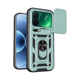 Coverzone Xiaomi Mi 17 Pro Max Max İle Uyumlu PhoenixShield Sürgülü Sistem Kamera Korumalı Kapak Tam Koruma Manyetik Vega 17 Pro Max Kılıfı Kapak Yeşil