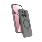 Coverzone Xiaomi Mi 17T Pro ile uyumlu Kılıf MagSafe ile uyumlu Z-Samara Kapak Wireless Şarj Özellikli Stand Olabilen Mi 17T Pro kilif Titanyum Gri