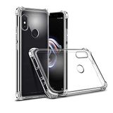 Coverzone Xiaomi Mi A2 Lite ile uyumlu Kılıf Z-Nitro Anti Shock Silikon Kapak Kamera Korumalı Antişok Airbag Köşe Korumalı Silikon Şeffaf Kılıf