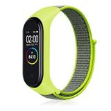 Coverzone Xiaomi Mi Band 3 4 5 6 7 İle Uyumlu Kordon Ayarlanabilir Naylon Elastik Spor Yedek Bileklik Renkli Kayışı Kaliteli Hasır Örme Kordon Kayış (Neon Yeşil)