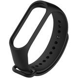 Coverzone Xiaomi Mi Band 3 4 5 6 7 ile uyumlu Saat Kayışı Ent Kaliteli Xiaomi Mi Band 3 4 5 6 7 ile uyumlu Spor Saat Kontrast Renkli Termoplastik Siyah