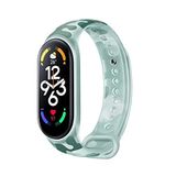 Coverzone Xiaomi Mi Band 6 ile uyumlu Kamuflaj Desenli Bucolic Solider Toz ve Kirden Koruyan, Esnek Yapılı Xiaomi Mi Band 6 ile uyumlu Spor Saat Bileklik Kayışı Su Yeşil