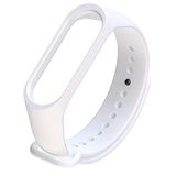 Coverzone Xiaomi Mi Band 6 ile uyumlu Saat Kayışı Ent Kaliteli Xiaomi Mi Band 6 ile uyumlu Spor Saat Kontrast Renkli Termoplastik Beyaz