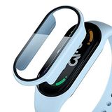 Coverzone Xiaomi Mi Band 7 ile uyumlu Ekran Koruma Tam Kapatan Önü Kapalı Serendipity Tempered Xiaomi Mi Band 7 ile uyumlu Tam Kapatan Ekran Korumalı Mavi