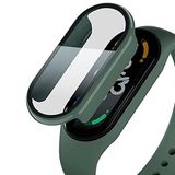 Coverzone Xiaomi Mi Band 7 ile uyumlu Ekran Koruma Tam Kapatan Önü Kapalı Serendipity Tempered Xiaomi Mi Band 7 ile uyumlu Tam Kapatan Ekran Korumalı Yeşil