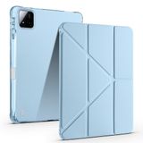 Coverzone Xiaomi Pad 7 Pro ile uyumlu Kılıf Kalem Koyma Bölmeli Stand Olan Uyku Modlu Suni Deri, Yarı transparan Silikon Arka Yüzey ergonomik yapılı, Attravtive Smart Cover Mavi